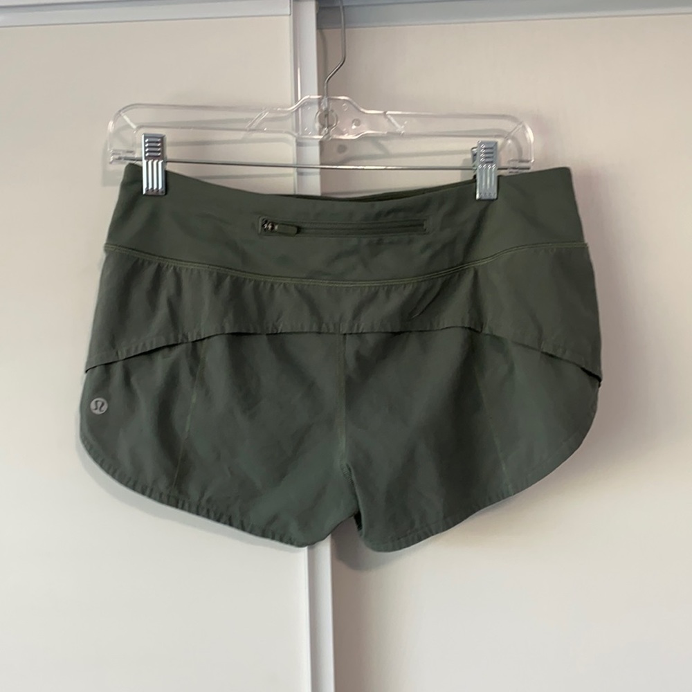 Green Lululemon Speed Up Short